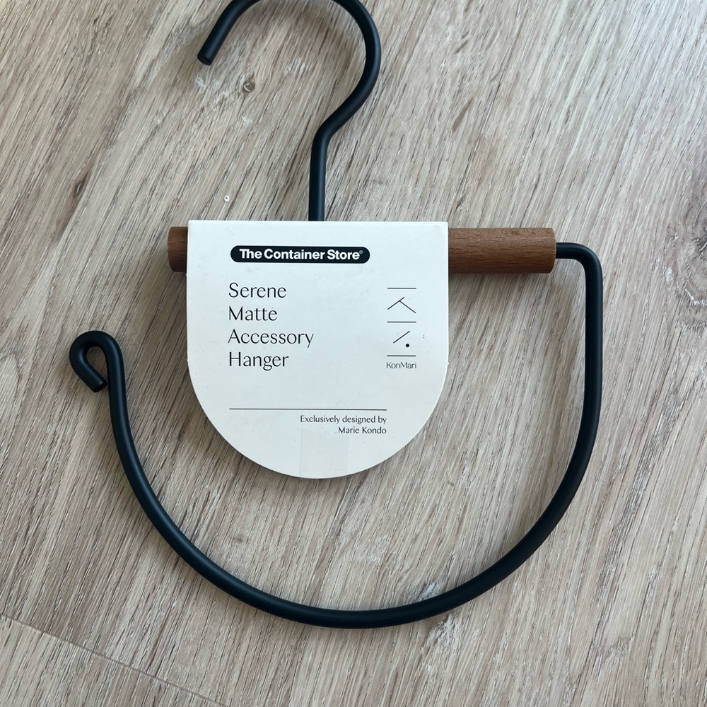 The Container Store Black and Brown Accessory Hanger